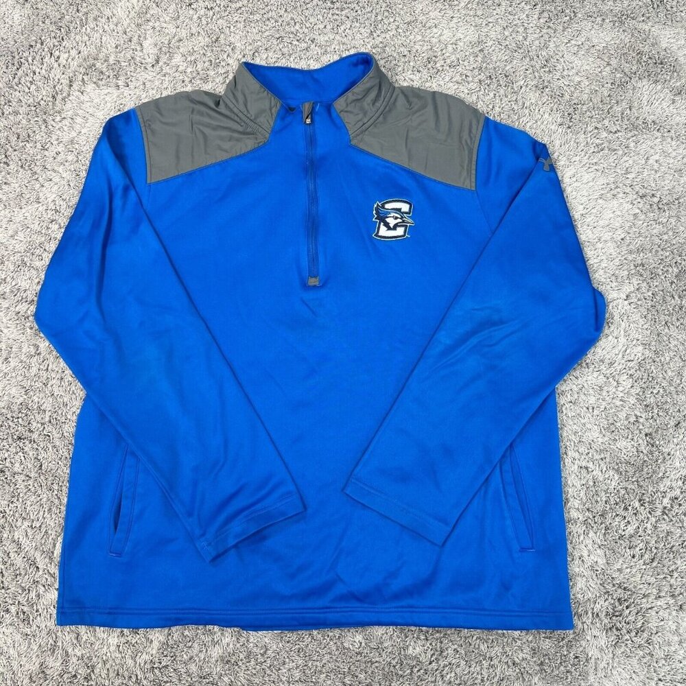 Under Armour Creighton Bluejays Womens Sweatshirt Large Blue Pullover Loose